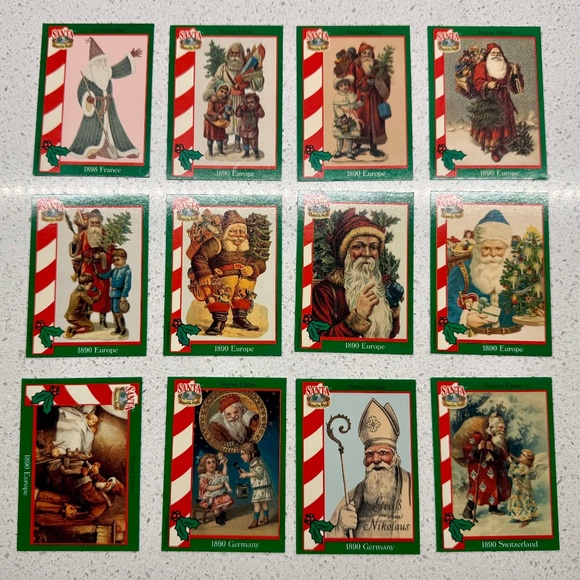 Other - SANTA AROUND THE WORLD (1994) SANTA CLAUS TRADING CARDS LOT OF 12 CARDS